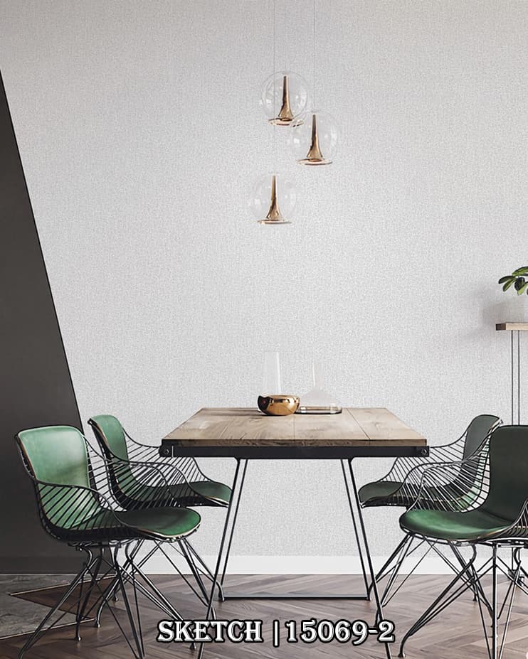  Giấy dán tường đơn sắc màu ghi 15069-2